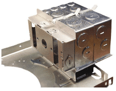 1242 junction box cover assembly with 2 extender boxes