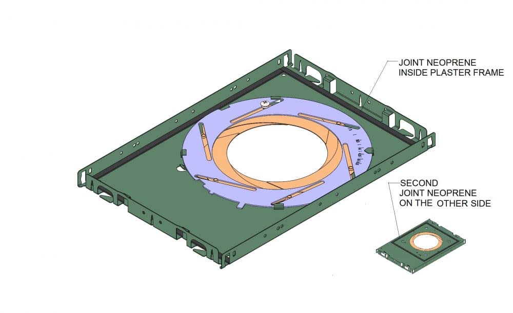 Ultra Airtight Shutter™ Round Plaster Frame #1286-SHUT-RD
