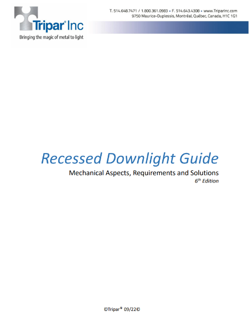 OEM recessed downlight guide UL1598