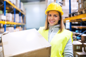 metal fab packaging services female worker