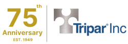 Tripar logo 75 years in business