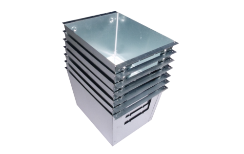 stackable trapezoid IC boxes