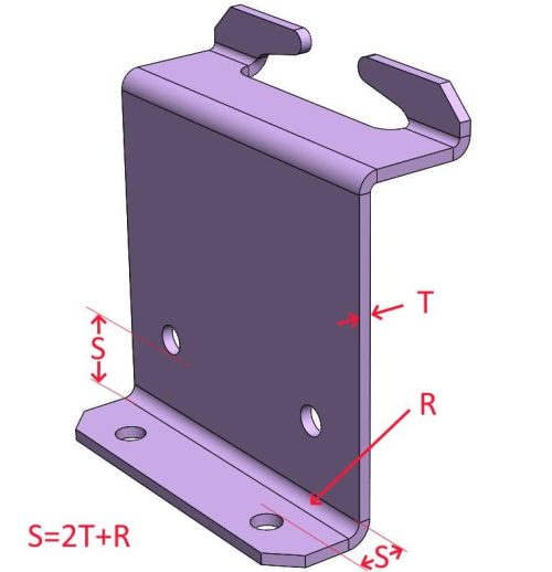 sheet metal part minimum distance hole and bend
